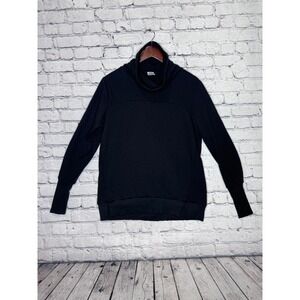 Athletic Works‎ Black Cowl Neck Long Sleeve Sweatshirt Pullover Women L 12-14